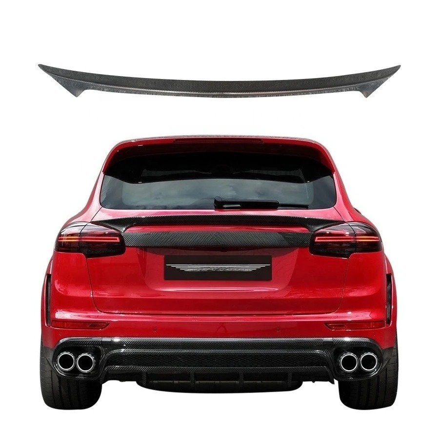 2015-2017  Caye-nne Carbon Fiber Body Kit Central Rear Spoiler Tail Wing Car Accessories with Double Deck